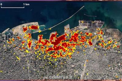 برآورد خسارات انفجار بیروت با داده های ماهواره ای